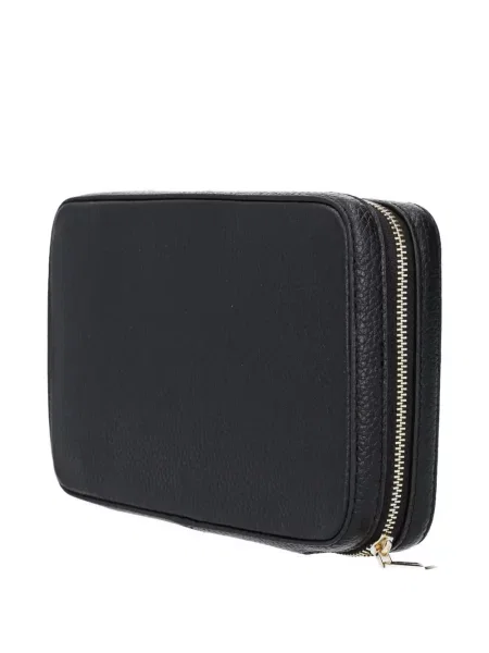 Portofel Michael Michael Kors cu volane plisat de lână negru