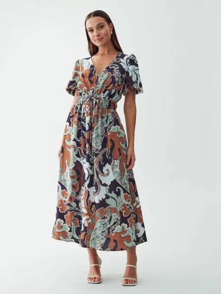 Willa Rochie Jase bleumarin / maro coniac / pastel verde