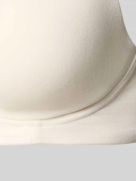 Biustonosz o kroju slim fit z mieszanki bawełny Schiesser biały