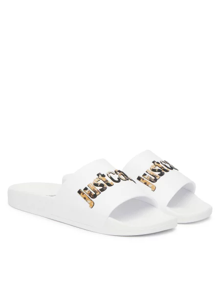 Papuci Just Cavalli alb