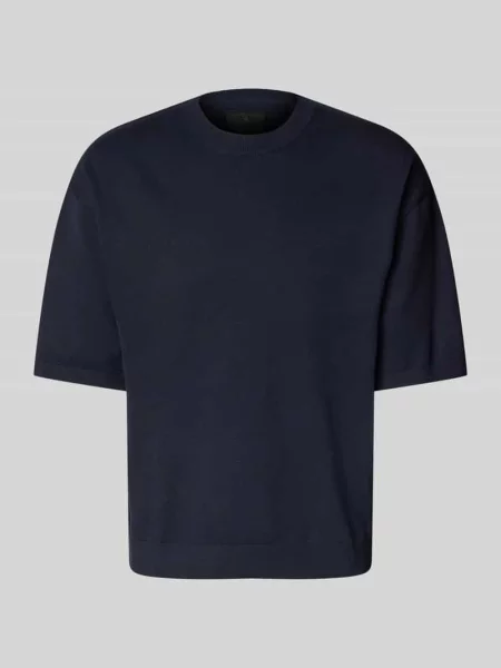 T-shirt z imitacji dzianiny z prążkowanymi wykończeniami Jack & Jones Premium