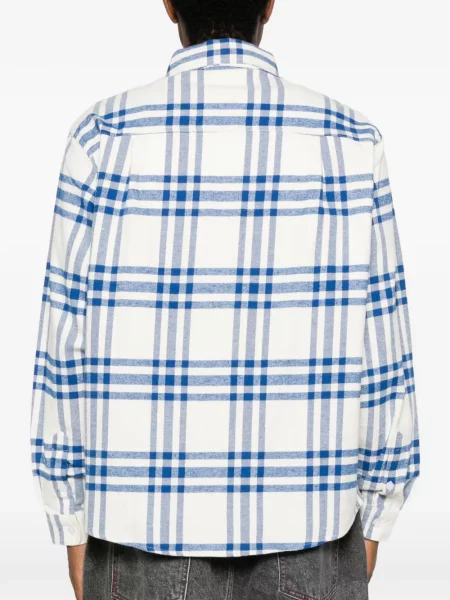 Cămașă Dagger în carouri de flanelă alb