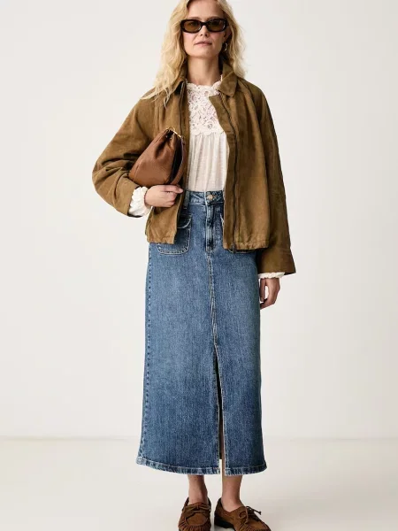Pedro del Hierro fustă din denim albastru