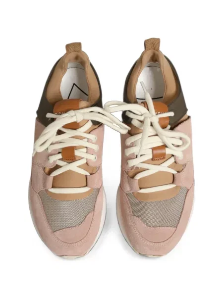 Sneakerși Dondup din piele de căprioară roz