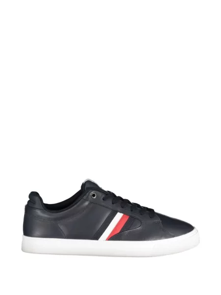 Sneakerși Tommy Hilfiger din piele cu dungi albastru