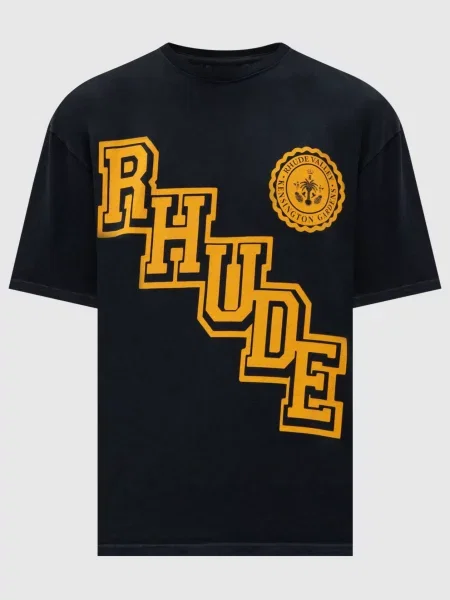 Футболка Rhude с принтом черная