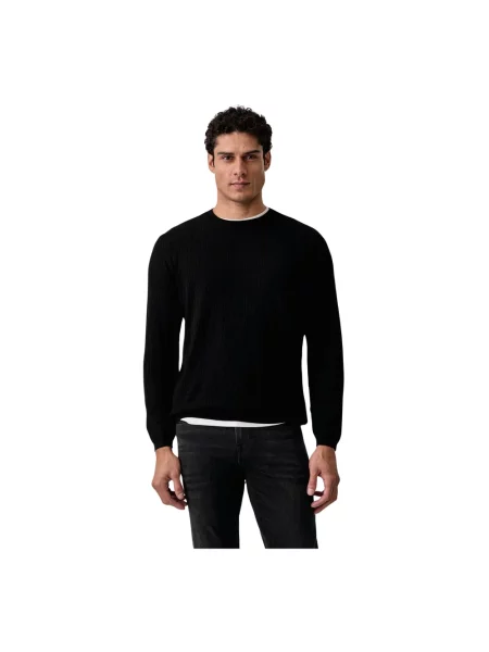 Armani Exchange sweter z wiskozą czarny