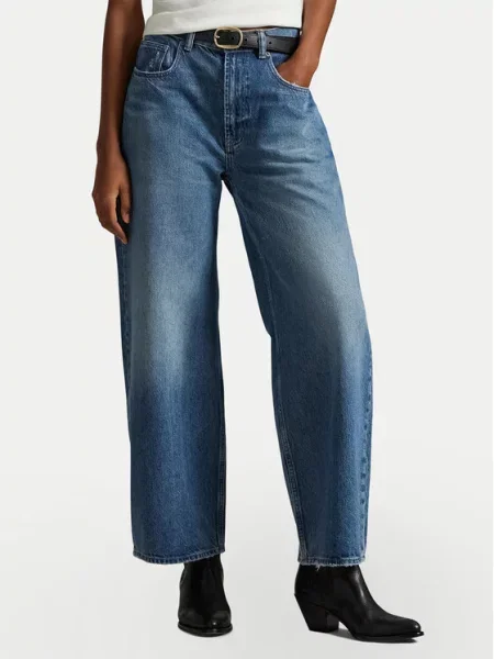 Polo Ralph Lauren Jeans hlače Wide Leg modra