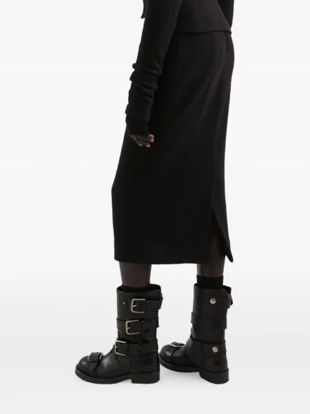 Fustă midi Dolce & Gabbana de lână negru