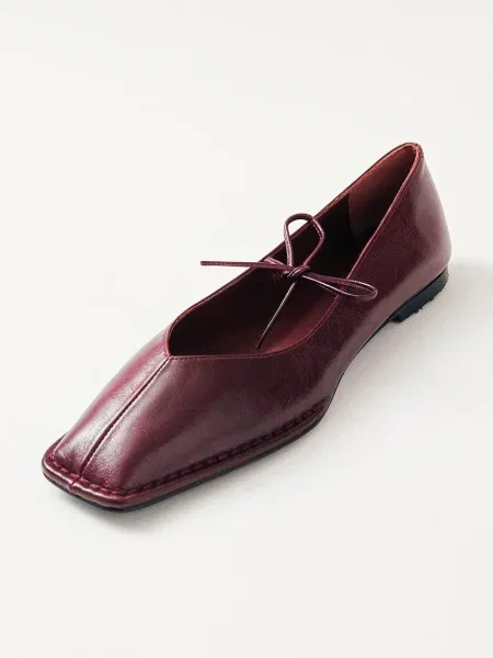 Шкіряні балетки Alohas Sway бордовий