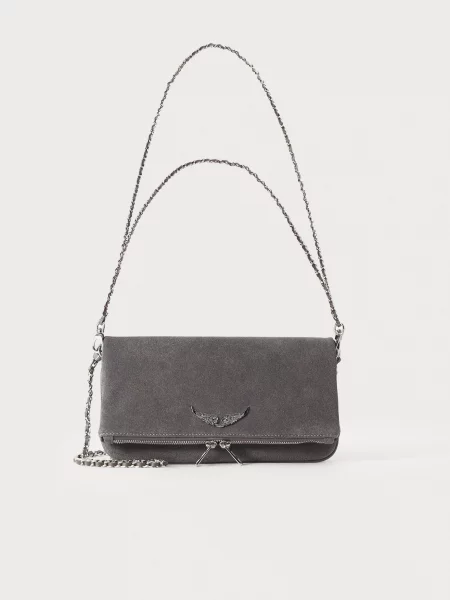 Zadig&Voltaire crossbody kabelka dámska semišová sivá