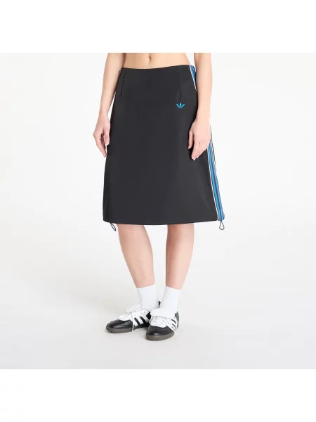 Спідниця adidas Originals x Wales Bonner W Satin midi пряма чорний