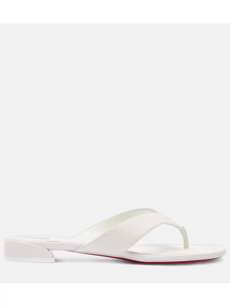 Usnjene tangice Christian Louboutin bela
