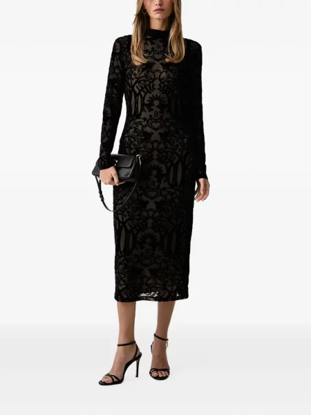 Lung rochie midi Fracomina negru