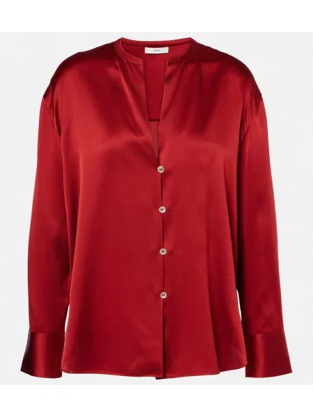 Bluză Vince de mătase roșu