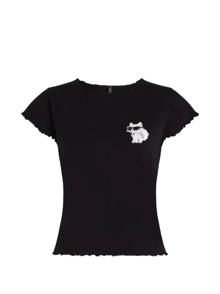 Tricou Karl Lagerfeld cu funde negru