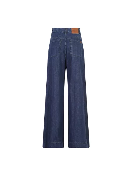 Szerokie jeansy Weekend Max Mara niebieskie