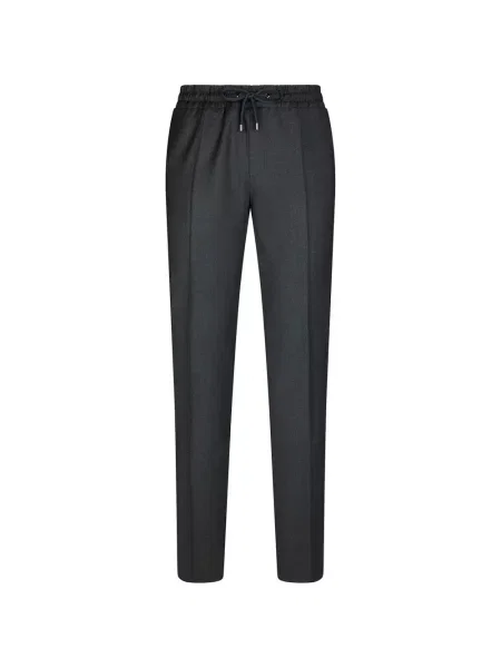 Pantaloni Pal Zileri de lână alergare cu cordon gri