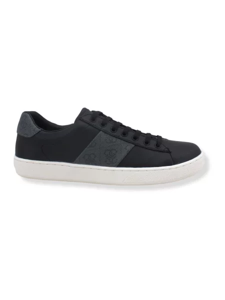 Sneakersy Guess skórzane z logo czarne