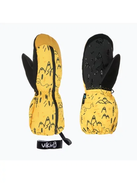Детски скиорски ръкавици Viking Snoppy Yellow жълто