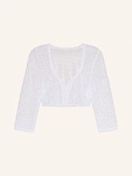 Johann & Johanna Bluzka Bawarska Z Koronki Z Rękawami weiss biała