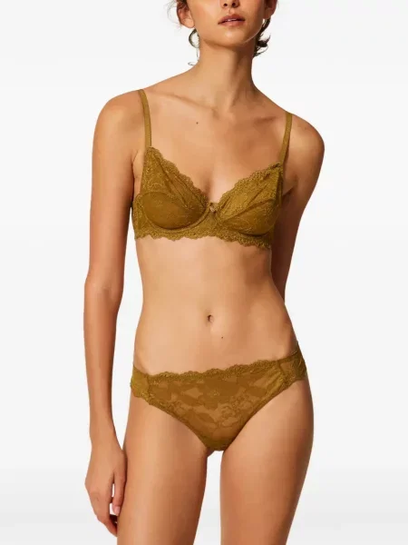 Sutien Twinset din dantelă verde