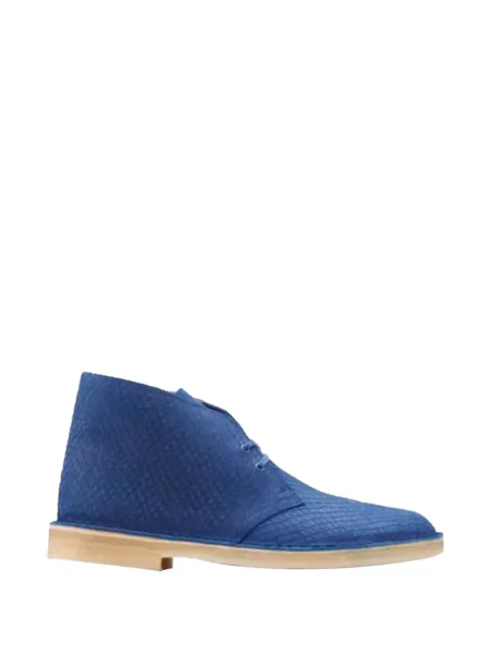Ghete desert Clarks Originals din piele cu model piele de șarpe albastru