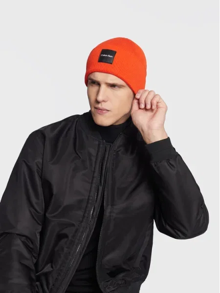 Шапка Calvin Klein оранжево