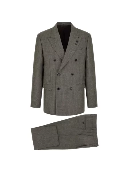 Costum Lardini cu două rânduri de nasturi gri