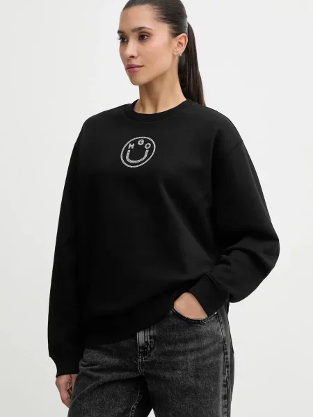 Hugo Blue hanorac de cu imprimeu negru