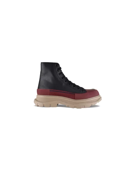 Botki Alexander Mcqueen skórzane czarne