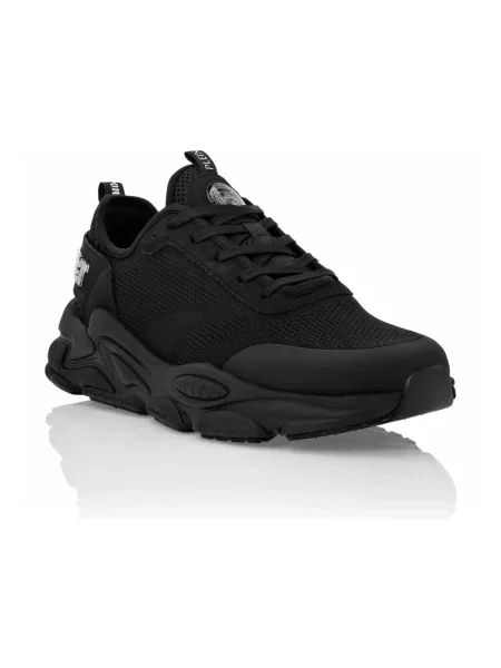 Sneakersy Philipp Plein zamszowe do biegania czarne
