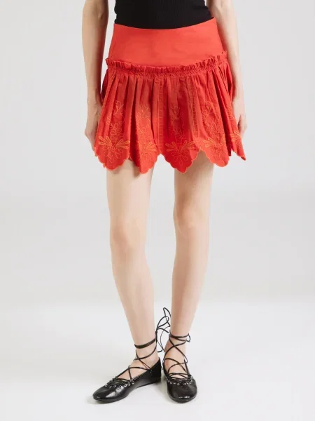 TOPSHOP Fustă / orange roșu