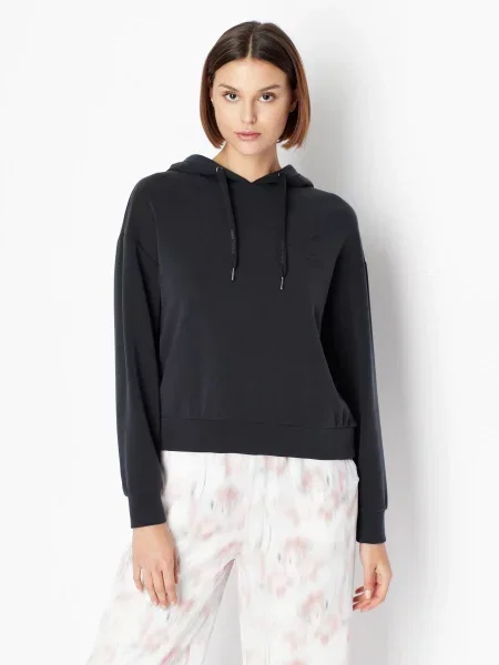 Худі Armani Exchange віскоза/поліестер чорний