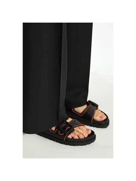 Klapki Birkenstock skórzane czarne