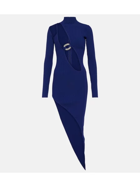 Rochie David Koma tricotate albastru
