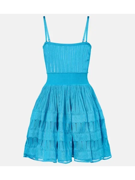Rochie Alaïa tricotate albastru