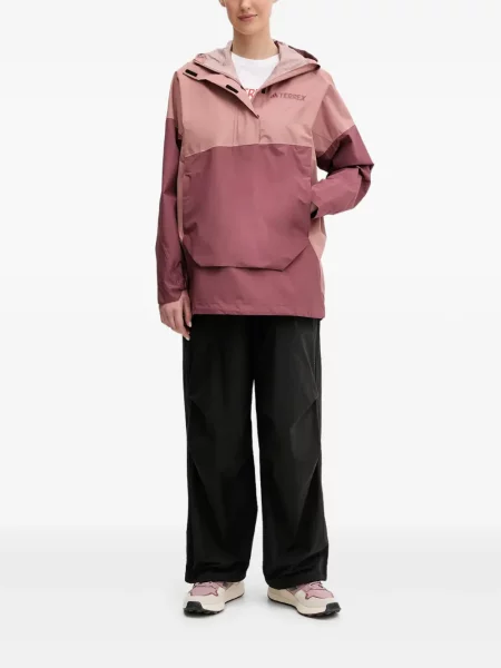 Trening Adidas alergare cu glugă cu broderie gri