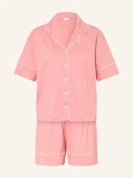 Mey Pyžamo Typu Shorty Série Crochet Dots / režná růžová