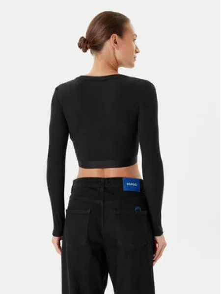 Guess Blúz Regular Fit fekete