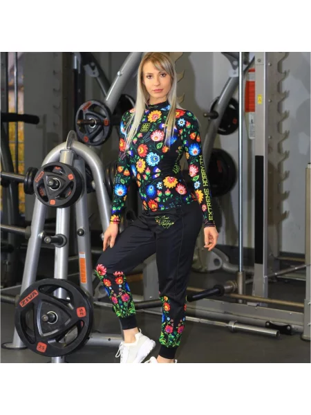 Koszulka Sportowa Rashguard MMA EXTREME HOBBY FOLK 2 czarna