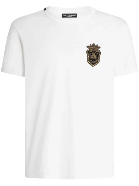 Tricou Dolce & Gabbana cu broderie alb
