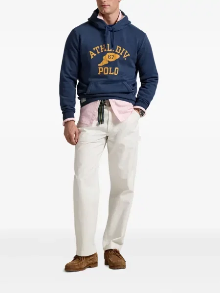 Slip de baie Polo Ralph Lauren alergare cu cordon cu imagine alb