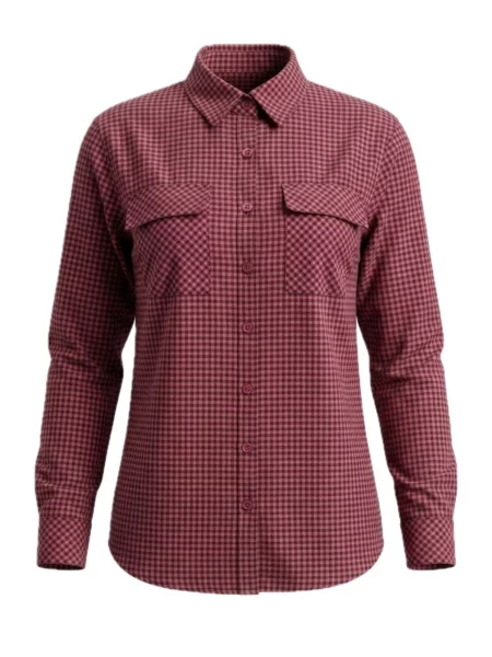 Radwa Bluză Women's Soft Warm Flannel Shirt închis roz
