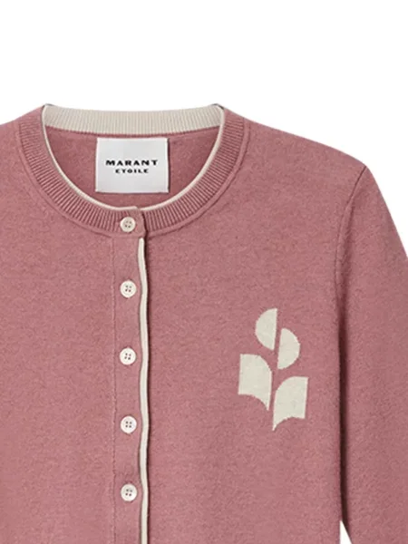Cardigan Marant Etoile cu autograf roz