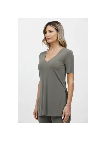 Koszulka Max Mara z dżerseju zielona