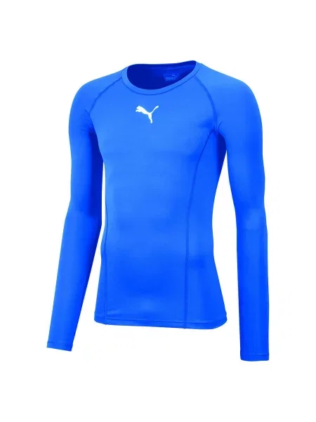 Koszulka do piłki nożnej Puma Liga Baselayer Tee LS niebieska