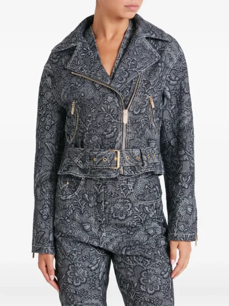 Geacă Temperley London cu model floral cu imagine negru