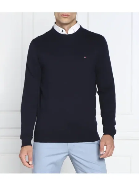 Tommy Hilfiger Kötött pulóver | Regular Fit kasmír hozzáadásával kék