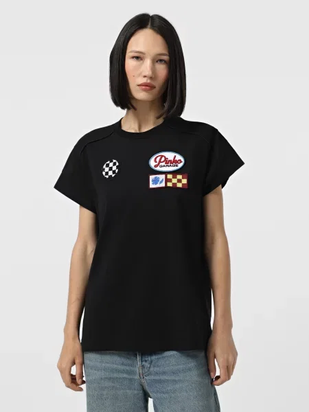 Футболка Pinko из джерси черная